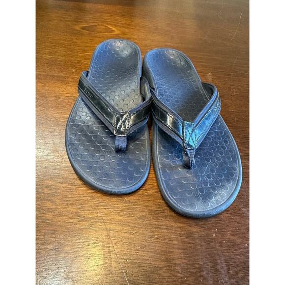 Vionic Tide 11 Flip Flop Sandals Women 9 Neutral Blue Beach Vacation Orthopedic - Picture 8 of 9